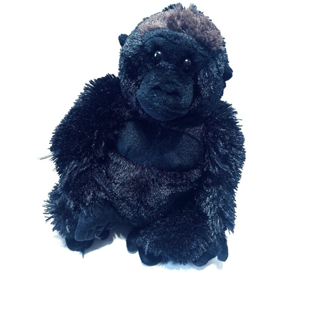 Wild Republic Plush Realistic Silverback Black Gorilla Stuffed Animal 13" Cuddle